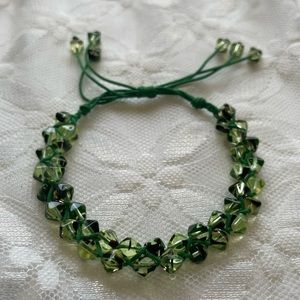 Brand New Two-Row Beaded Threaded Bracelet